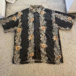 Vintage Tommy Bahama Silk Shirt Black